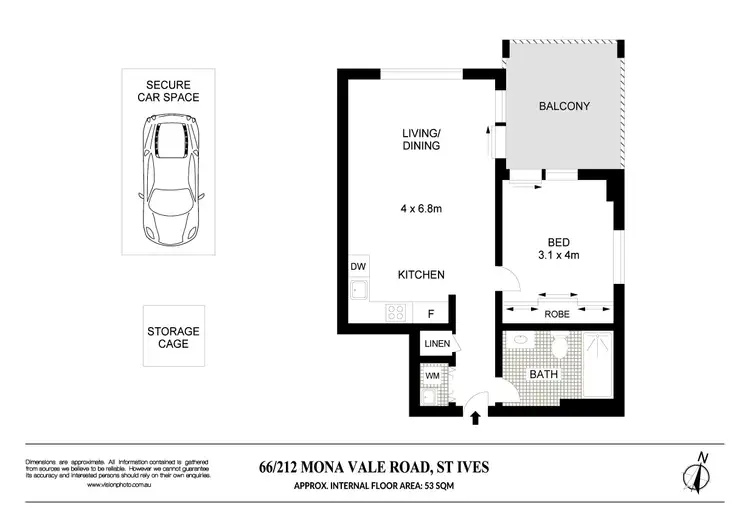 Floorplan of Homely apartment listing, 66/212 Mona Vale Road, St Ives NSW 2075