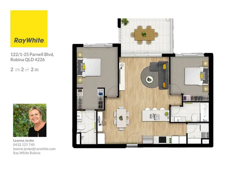 Floorplan of Homely apartment listing, 122/1-25 Parnell Boulevard, Robina QLD 4226