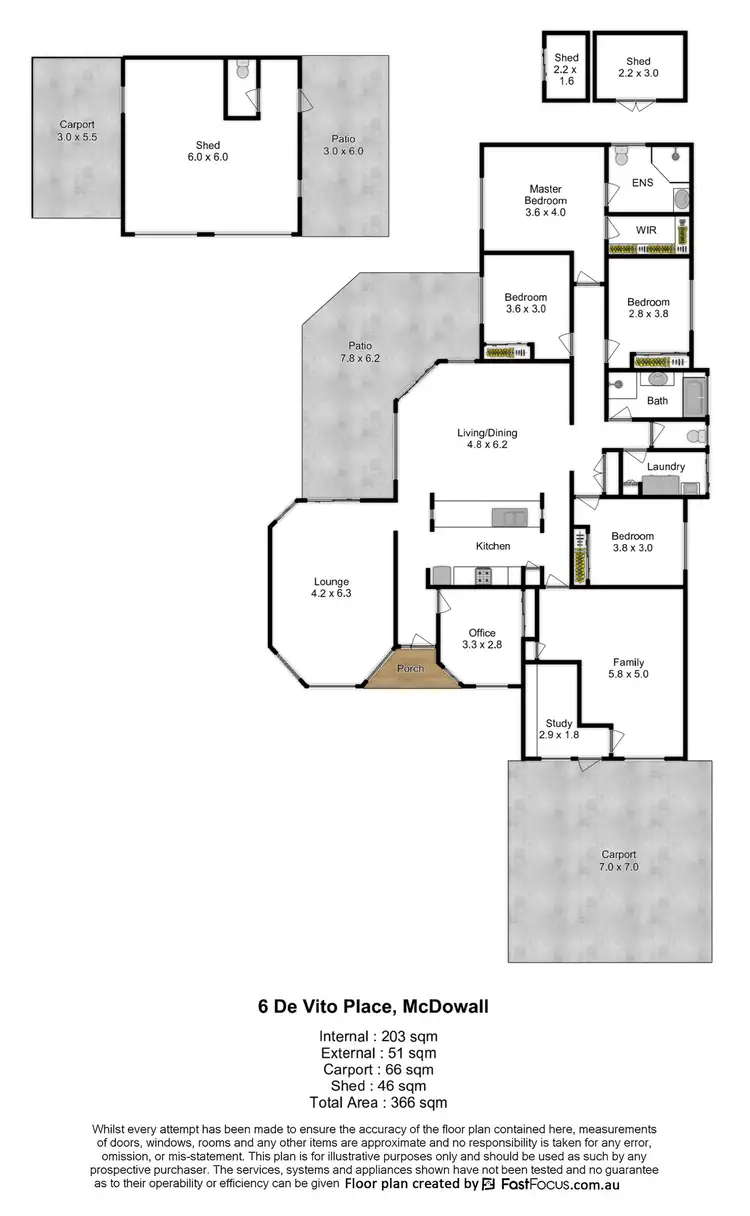 Floorplan of Homely house listing, 6 De Vito Place, Mcdowall QLD 4053