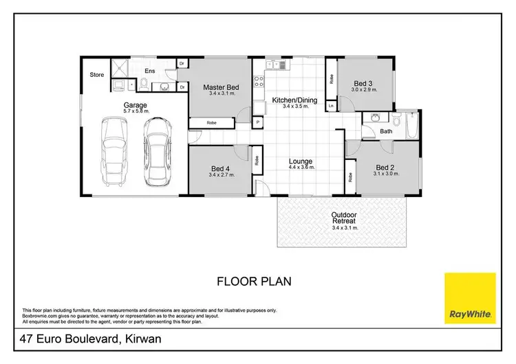 Floorplan of Homely house listing, 47 Euro Boulevard, Kirwan QLD 4817