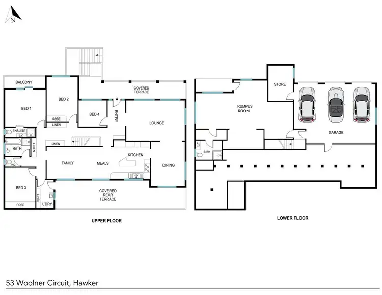 Floorplan of Homely house listing, 53 Woolner Circuit, Hawker ACT 2614