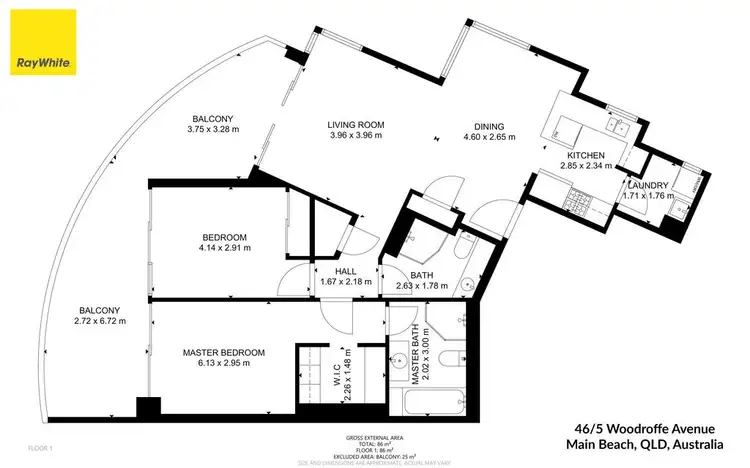 Floorplan of Homely apartment listing, 46/5 Woodroffe Avenue, Main Beach QLD 4217