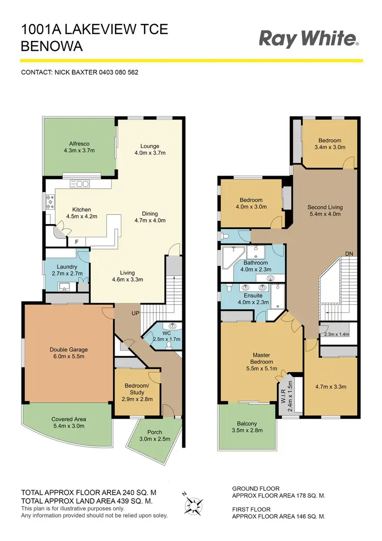 Floorplan of Homely semi-detached listing, 1/1001 Lakeview Terrace, Benowa QLD 4217