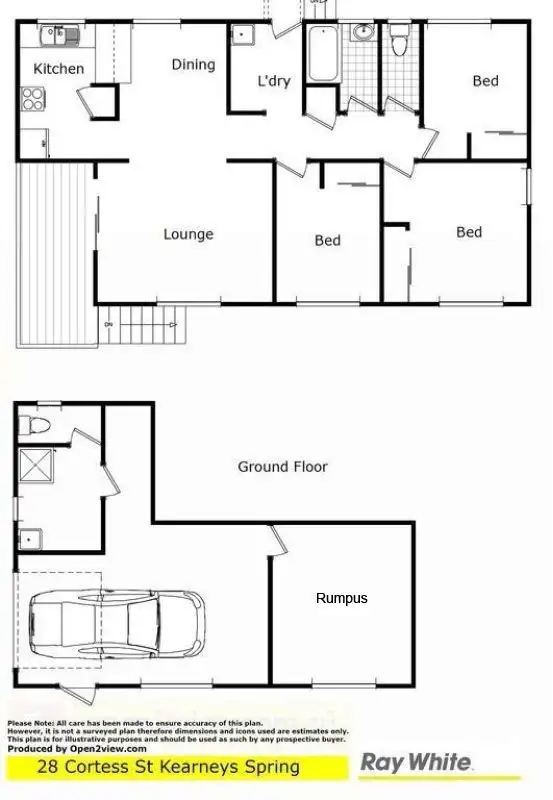 Floorplan of Homely house listing, 28 Cortess Street, Kearneys Spring QLD 4350