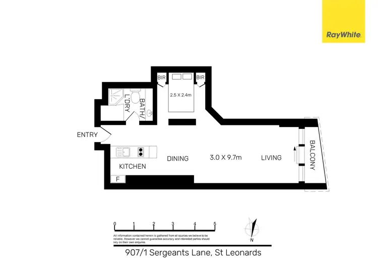 Floorplan of Homely unit listing, 907/1 Sergeants Lane, St Leonards NSW 2065