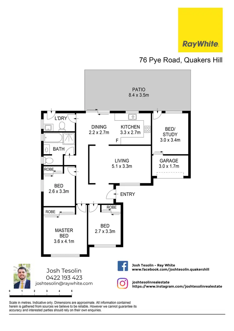 Floorplan of Homely semi-detached listing, 76 Pye Road, Quakers Hill NSW 2763
