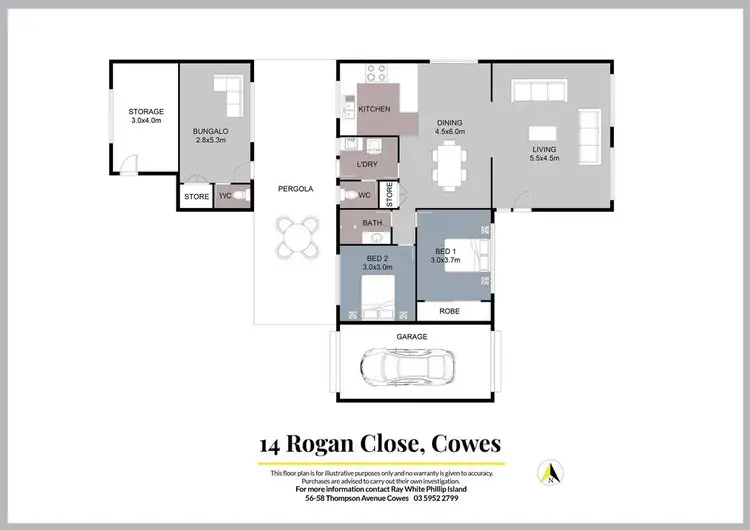 Floorplan of Homely house listing, 14 Rogan Close, Cowes VIC 3922