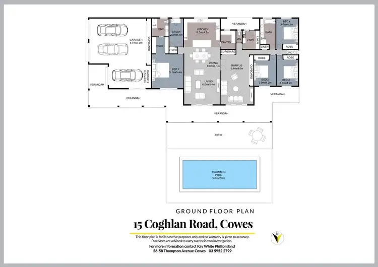 Floorplan of Homely house listing, 15 Coghlan Road, Cowes VIC 3922