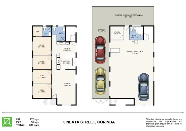Floorplan of Homely house listing, 5 Neata Street, Corinda QLD 4075