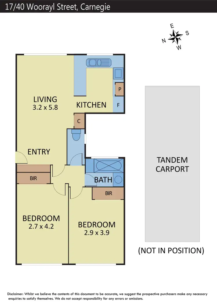 Floorplan of Homely apartment listing, 17/40 Woorayl Street, Carnegie VIC 3163