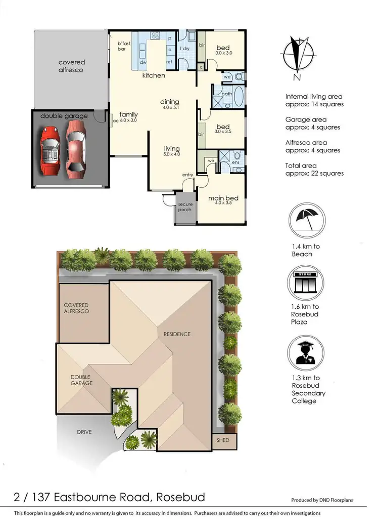 Floorplan of Homely house listing, 2/137 Eastbourne Road, Rosebud VIC 3939