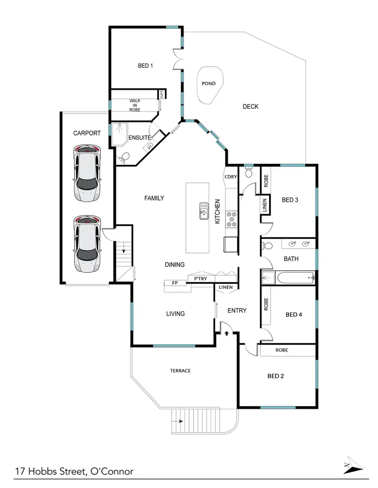 Floorplan of Homely house listing, 17 Hobbs Street, O'connor ACT 2602