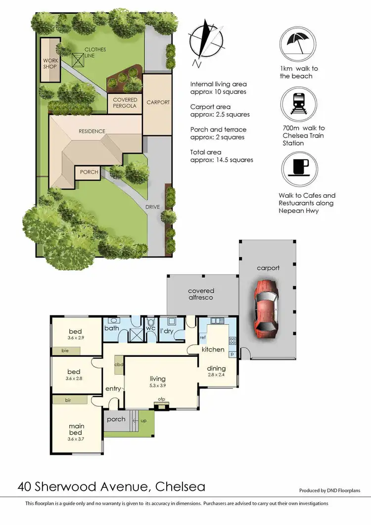 Floorplan of Homely house listing, 40 Sherwood Avenue, Chelsea VIC 3196