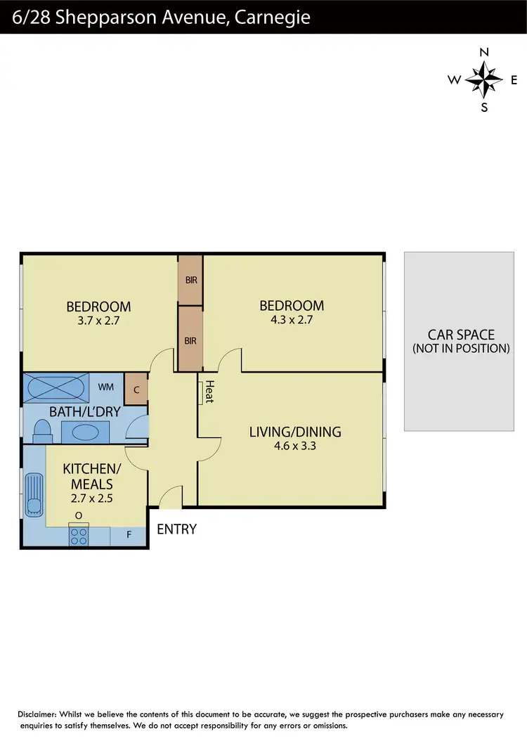 Floorplan of Homely apartment listing, 6/28 Shepparson Avenue, Carnegie VIC 3163