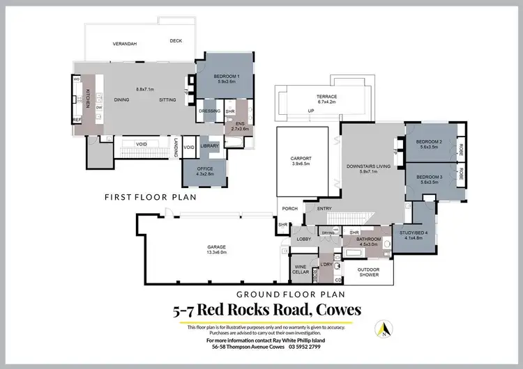 Floorplan of Homely house listing, 5-7 Red Rocks Road, Cowes VIC 3922