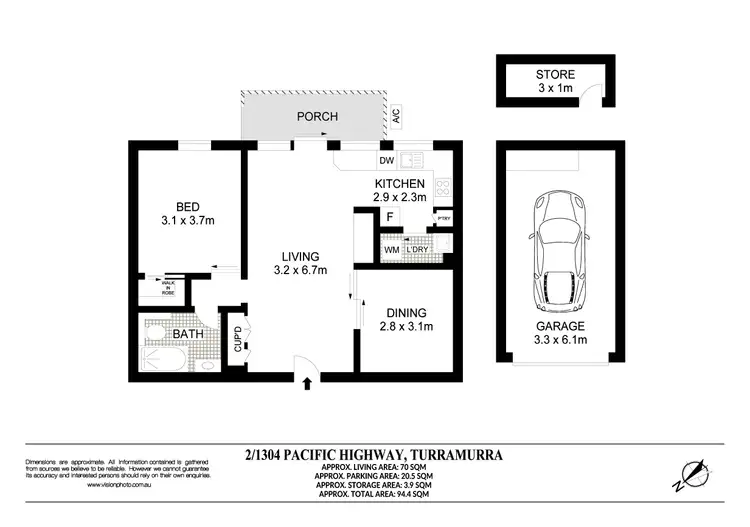 Floorplan of Homely apartment listing, 2/1304 Pacific Highway, Turramurra NSW 2074