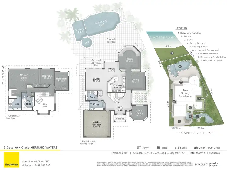 Floorplan of Homely house listing, 5 Cessnock Close, Mermaid Waters QLD 4218