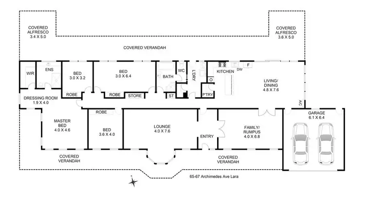 Floorplan of Homely house listing, 65-67 Archimedes Avenue, Lara VIC 3212