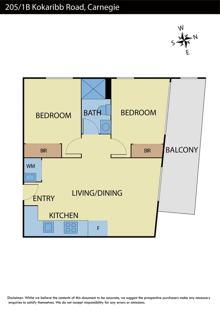 Floorplan of Homely apartment listing, 205/1B Kokaribb Road, Carnegie VIC 3163