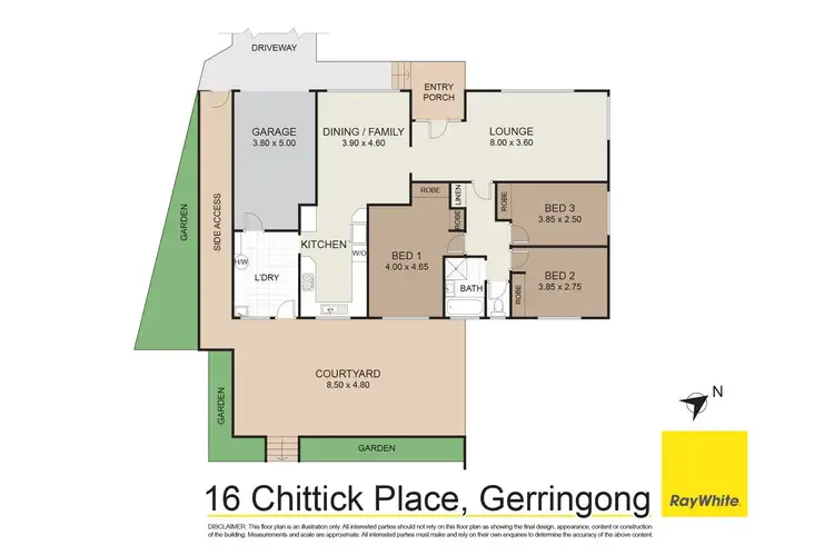 Floorplan of Homely house listing, 16 Chittick Place, Gerringong NSW 2534