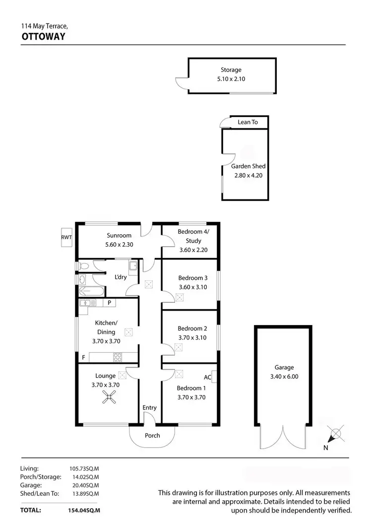 Floorplan of Homely house listing, 114 May Terrace, Ottoway SA 5013