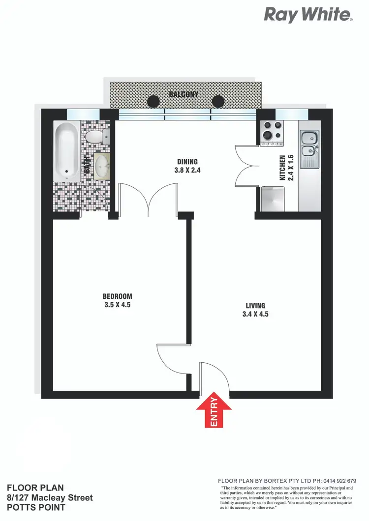 Floorplan of Homely apartment listing, 8/127-139 Macleay Street, Potts Point NSW 2011