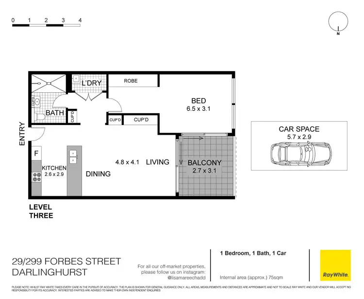 Floorplan of Homely apartment listing, 29/299 Forbes Street, Darlinghurst NSW 2010