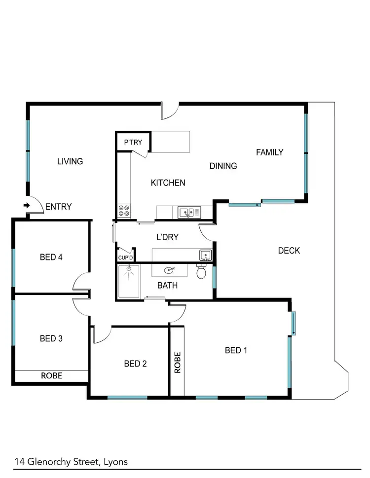Floorplan of Homely house listing, 14 Glenorchy Street, Lyons ACT 2606