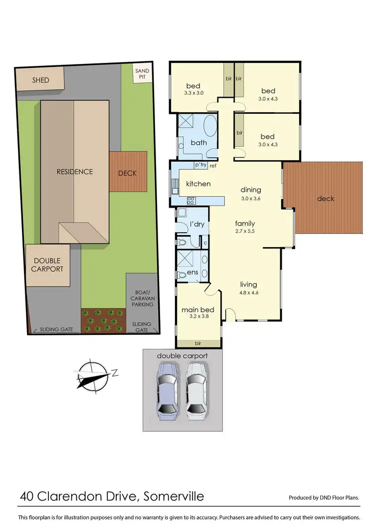 Floorplan of Homely house listing, 40 Clarendon Drive, Somerville VIC 3912