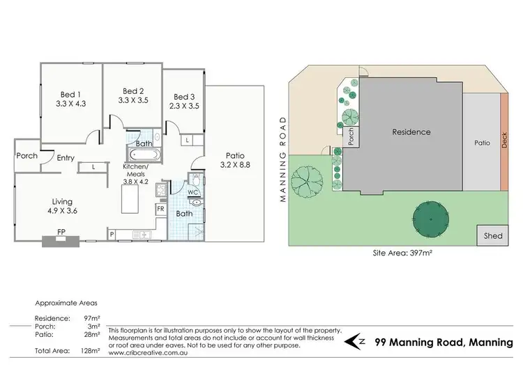 Floorplan of Homely house listing, 1/99 Manning Road, Manning WA 6152