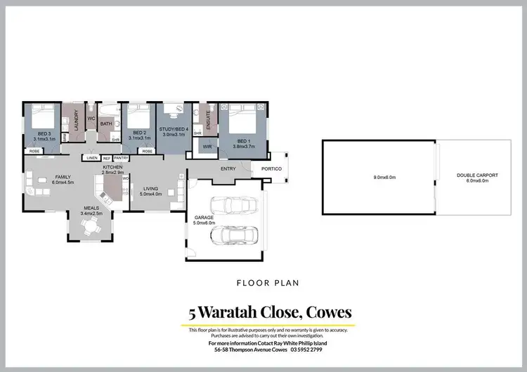 Floorplan of Homely house listing, 5 Waratah Close, Cowes VIC 3922