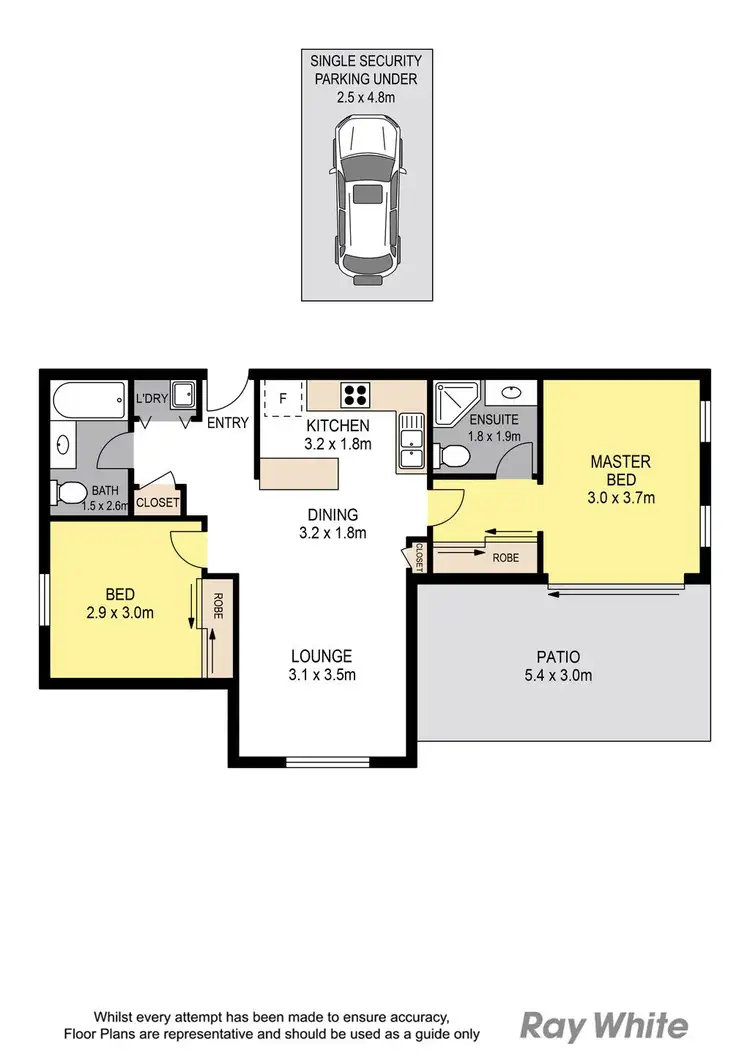 Floorplan of Homely apartment listing, 13/41 Racecourse Road, Hamilton QLD 4007