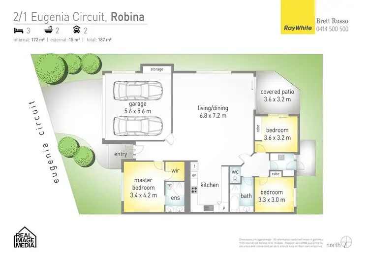 Floorplan of Homely apartment listing, 2/1 Eugenia Circuit, Robina QLD 4226