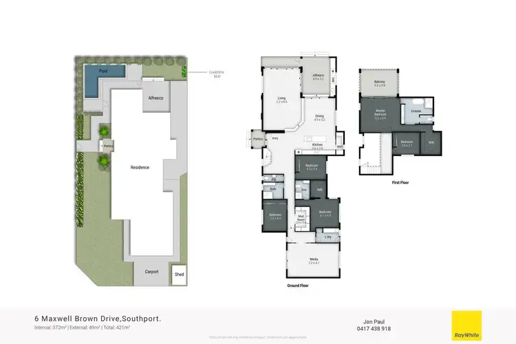 Floorplan of Homely house listing, 6 Maxwell Brown Drive, Southport QLD 4215