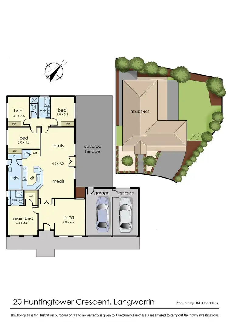 Floorplan of Homely house listing, 20 Huntingtower Crescent, Langwarrin VIC 3910