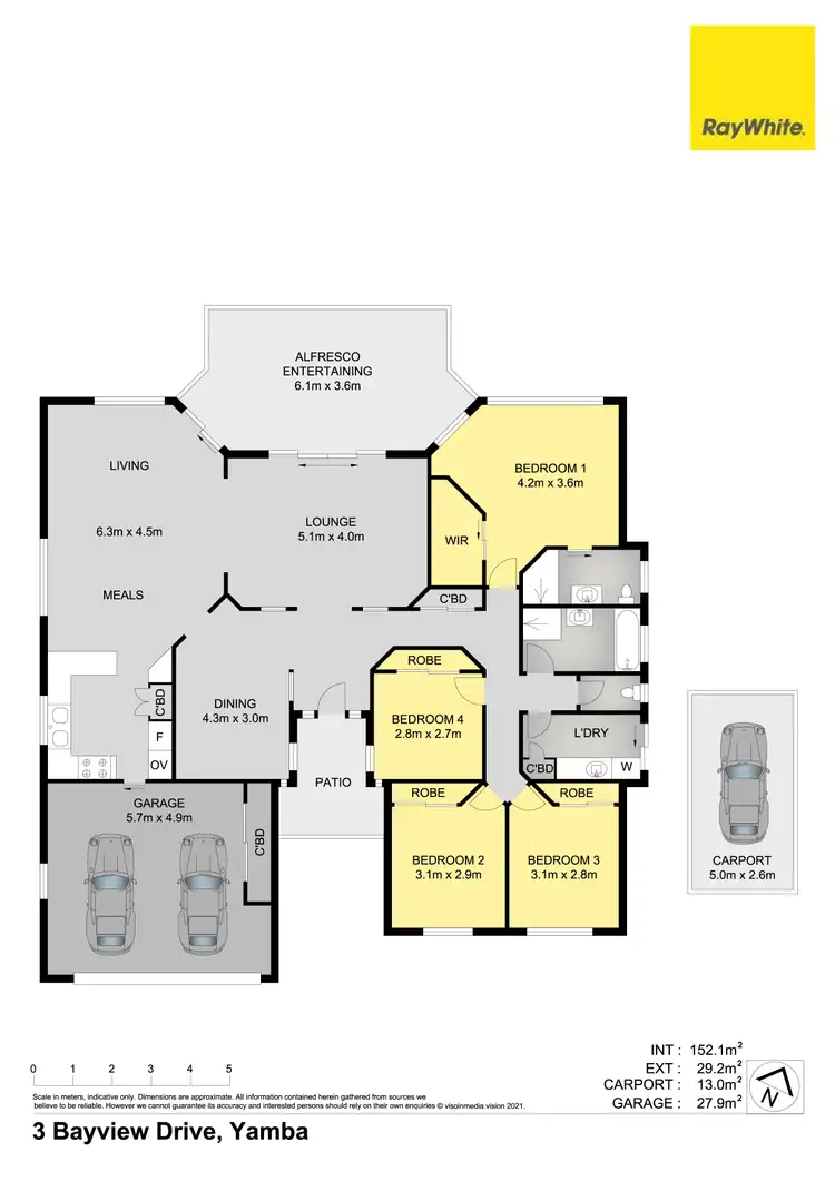 Floorplan of Homely house listing, 3 Bayview Drive, Yamba NSW 2464