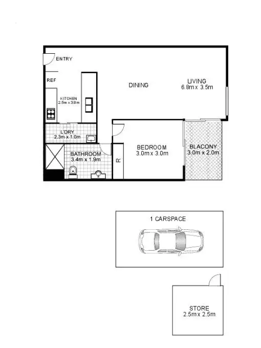 Floorplan of Homely apartment listing, 801/42 Shoreline Drive, Rhodes NSW 2138