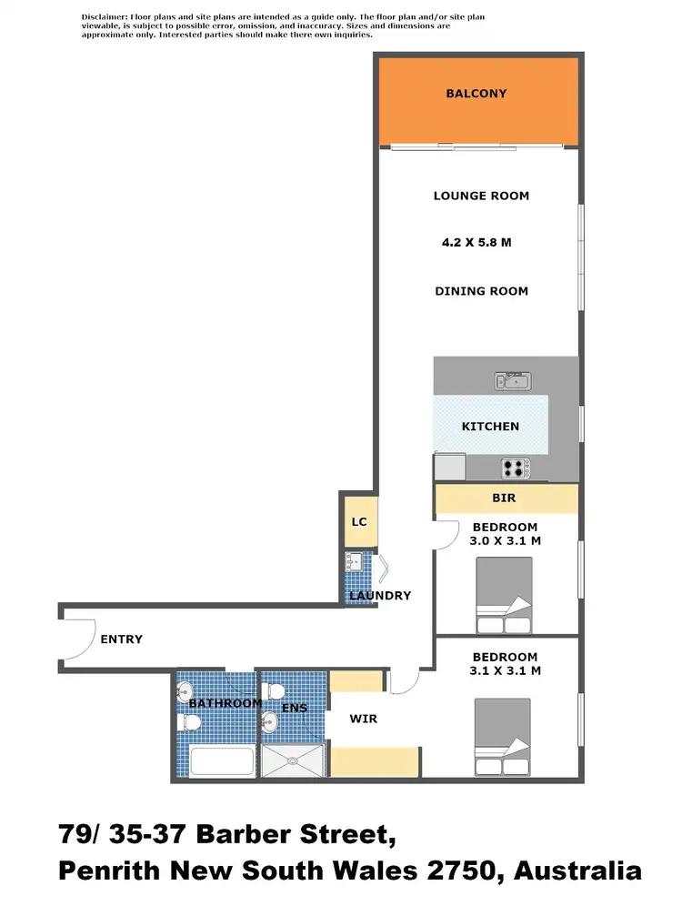 Floorplan of Homely unit listing, 79/35-37 Barber Avenue, Penrith NSW 2750