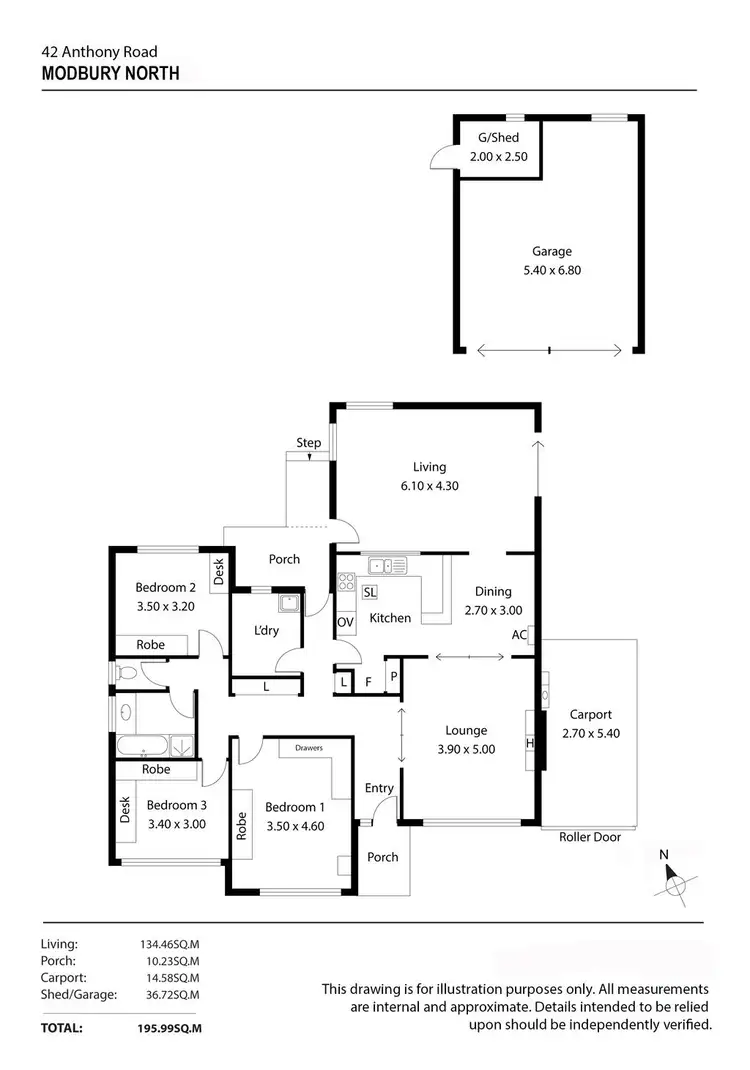 Floorplan of Homely house listing, 42 Anthony Road, Modbury North SA 5092