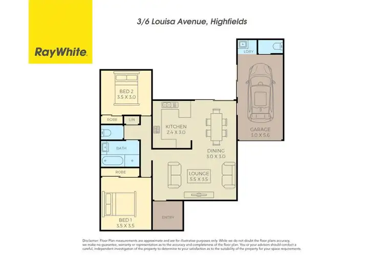 Floorplan of Homely villa listing, 3/6 Louisa Avenue, Highfields NSW 2289
