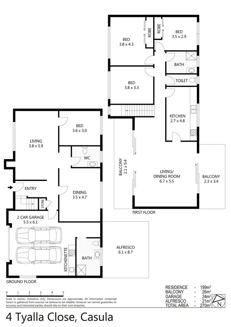 Floorplan of Homely house listing, 4 Tyalla Close, Casula NSW 2170