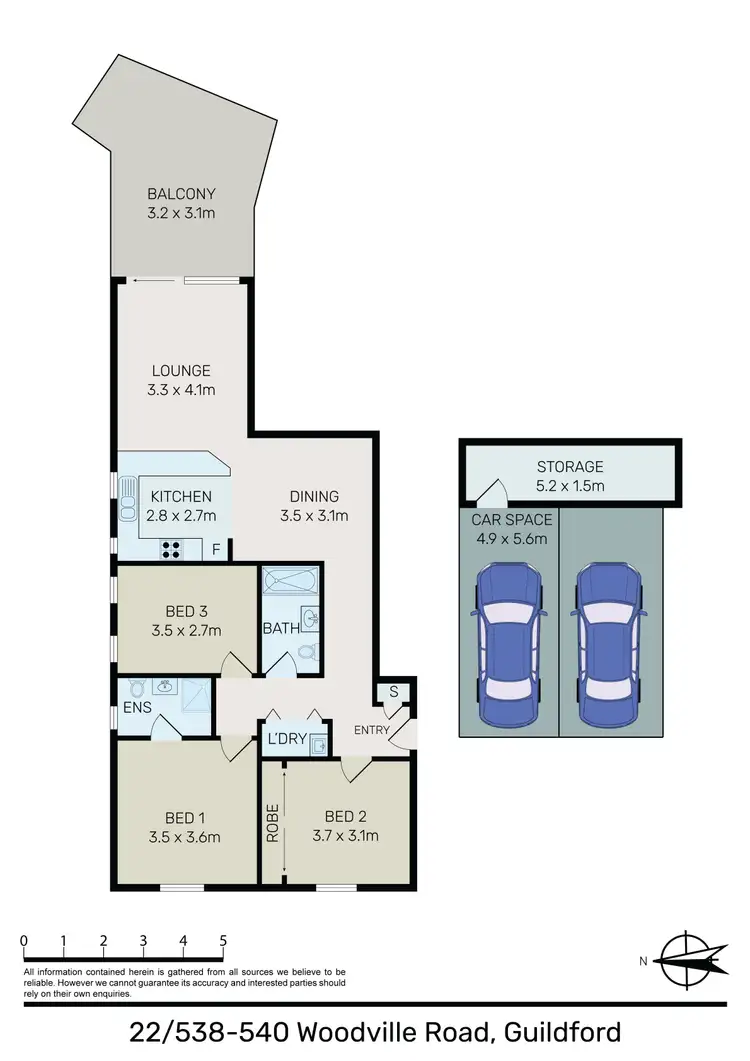 Floorplan of Homely apartment listing, 22/538-540 Woodville Road, Guildford NSW 2161