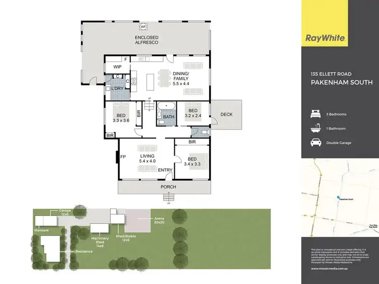 Floorplan of Homely rural property listing, 135 Ellett Road, Pakenham South VIC 3810