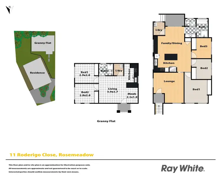 Floorplan of Homely house listing, 11 & 11A Roderigo Close, Rosemeadow NSW 2560