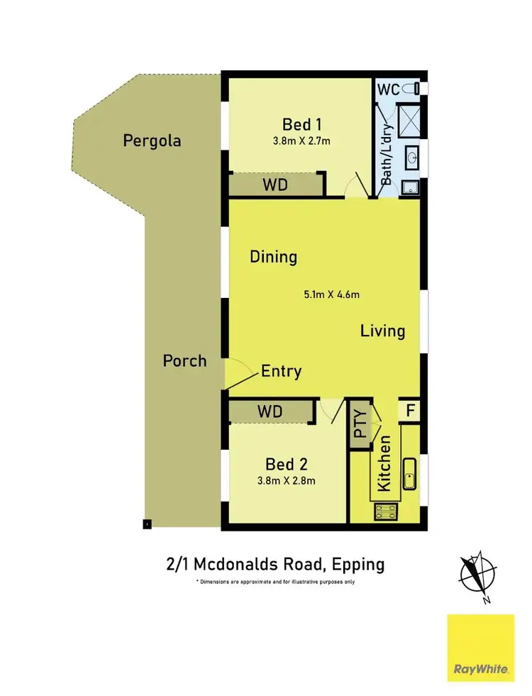 Floorplan of Homely unit listing, 2/1 McDonalds Road, Epping VIC 3076