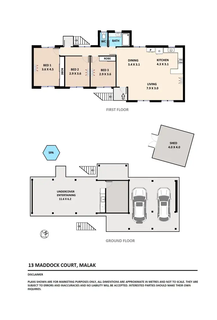 Floorplan of Homely house listing, 13 Maddock Court, Malak NT 812