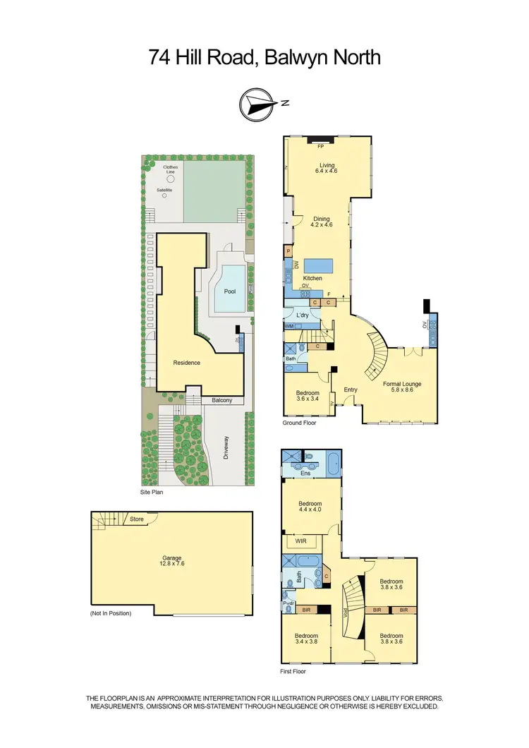 Floorplan of Homely house listing, 74 Hill Road, Balwyn North VIC 3104