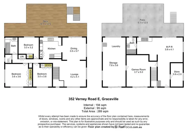 Floorplan of Homely house listing, 352 Verney Road East, Graceville QLD 4075