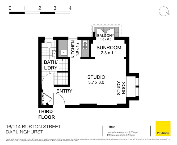 Floorplan of Homely apartment listing, 16/114 Burton Street, Darlinghurst NSW 2010
