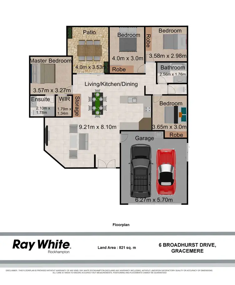Floorplan of Homely house listing, 6 Broadhurst Drive, Gracemere QLD 4702
